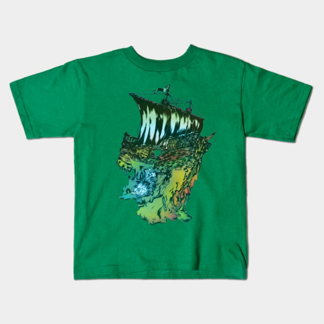 Diamond boat Kids T-Shirt by ImmortalPink